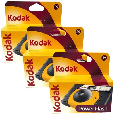 Produktbild von 3x Kodak Power Flash 27+12 ISO 800 Einwegkamera