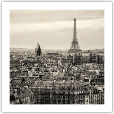 Produktbild von Poster - Poster ohne Rahmen - Paris Stadt Zuhause - 50x50 cm - Wand Bild - Wanddeko - Wandbilder - Kunstposter - Wandposter - Bilder - Kunstdruck - Wanddekoration - Wandbild - P2XAC50x50-3615