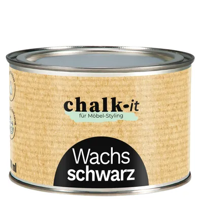 Produktbild von Möbelwachs 400ml Schwarz Möbelschutz Holzwachs Pflege Kreidefarbe Chalk-it