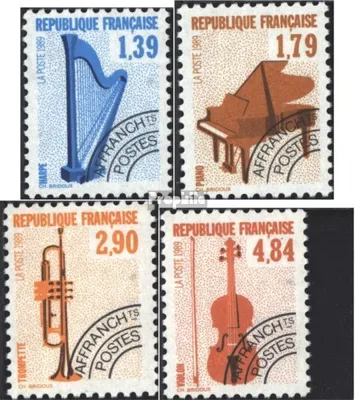 Produktbild von Briefmarken Frankreich 1989 Mi 2739-2742 (kompl.Ausg.) postfrisch Musikinstrumente