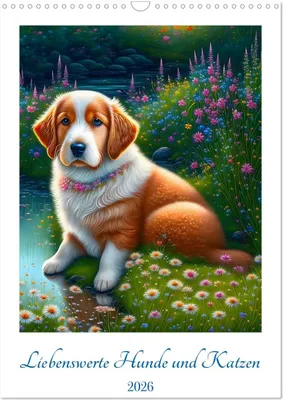 Produktbild von Liebenswerte Hunde und Katzen (Wandkalender 2026 DIN A3 hoch), CALVENDO Monatskalender