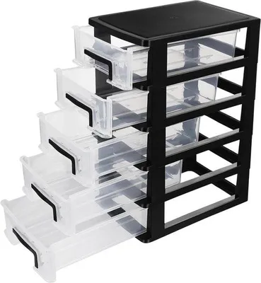 Image de Boîte de rangement en plastique noire