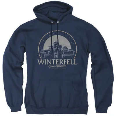 Imagen del producto de Sudadera con capucha "Winterfell" de Juego de Tronos, uni, para hombre/mujer, modelo TV40426 (talla M), color azul marino