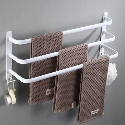 Produktbild von Arhatreya Handtuchhalter 3-stufig Weiß 60cm Aluminium