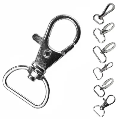 1 Bolzen-Karabiner Karabinerhaken silber 16x38 mm