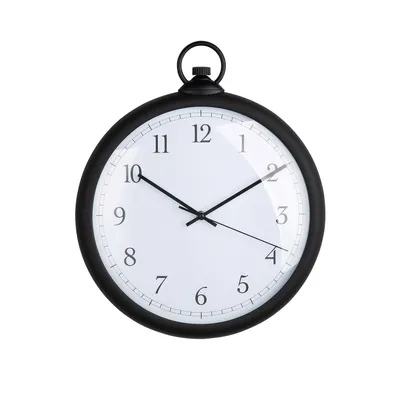 Produktbild von Gilde Wanduhr, rund, "Pocket", Kunststoff, schwarz, VE 1, L. 4 cm, B. 36 cm, H. 43 cm 50080 4063387500804