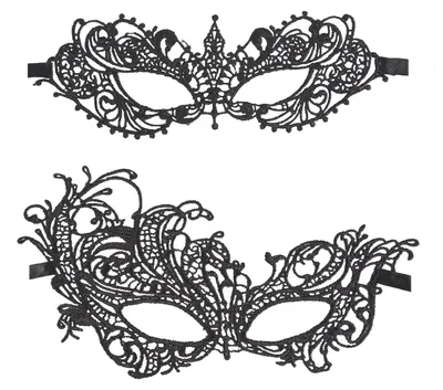 Image de 2 masques de carnaval en dentelle pour fêtes