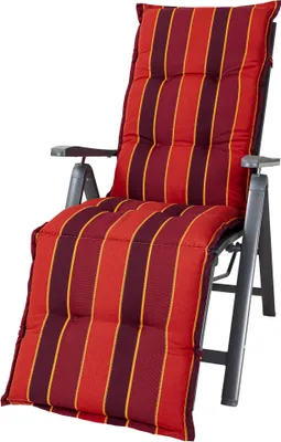 Produktbild von Auflage Relaxliege Naxos 20208-3 terracotta-rot gestreift 174x50x6 cm Sun Garden