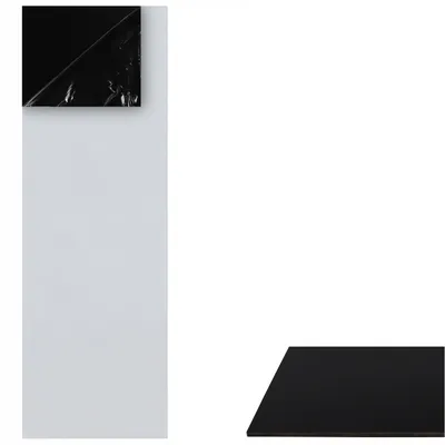 Obrázek produktu pro Kompozitní deska z hliníku, černá, rozměr 10x30 cm, tloušťka 3 mm. Vhodná pro reklamní tabule, řezaná a připravená pro UV tisk a fóliování. (ACP, ACM)