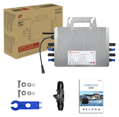 Obrázok produktu pre Sieťový menič, vysoká účinnosť, vodotesný dizajn, biela farba, 220V, 26-60V
