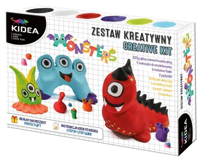 Obrázek produktu pro Glina samoutwardzalna zestaw Potwory Kidea