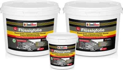Produktbild von Isolbau Flüssigfolie 9,5kg - Dichtfolie für Bad, Dusche & Küche - für Wand & Boden - Lösemittelfreie, wasserdichte Abdichtung Dichtmasse -  Badabdichtung