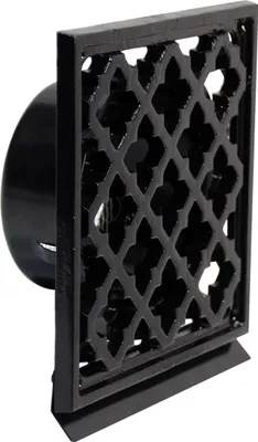 Produktbild von Lüftungsgitter LG - 150 LMB S Quadrat Alu Schwarz DIN 150 Zuluft Abluftgitter