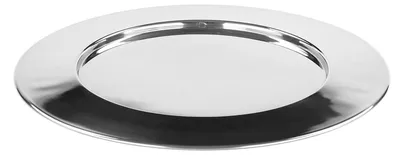 Produktbild von FINK Platzteller CAMPO - Dekoteller aus Edelstahl, glatt, silber, Ø 41 cm, Rand 7 cm, Tischdeko, Festtafel, Weihnachten