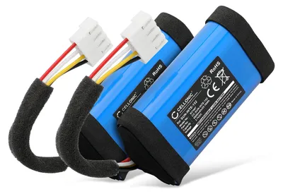 Produktbild von subtel, Lautsprecherakku kompatibel mit JBL Flip 5 Eco Edition, Flip 5 Ocean (6800mAh, 3.7V) 2x Ersatzakku 1INR19/66-2, ID1060-B