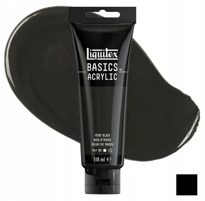 Produktbild von Liquitex Basics Acrylic Acrylfarbe 118ml Elfenbeinschwarz
