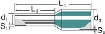 Produktbild von WEIDMÜLLER Aderendhülse gelb Q.6mm2 AWG10 20/12mm m.Ku.-Kragen