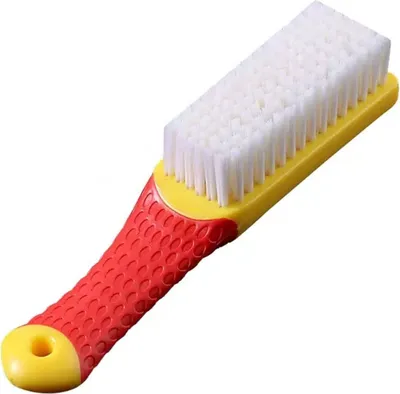 Immagine prodotto di Spazzola per lustrascarpe Spazzola per lustrascarpe con manico e setole naturali Spazzola nano multifunzione, colore:Giallo