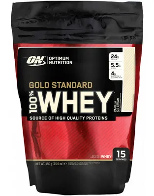 Obrázok produktu pre Optimum Nutrition 100% Whey Gold Standard 450-465 g cookies&cream / Srvtkov whey proteny / Lahodn srvtkov proten s vysokou biologickou hodnotou obohaten o zmes trviacich enzmov