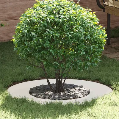 Produktbild von vidaXL geeignet für flachen Baumring Weiß Ø40 / 70 cm Stahl
