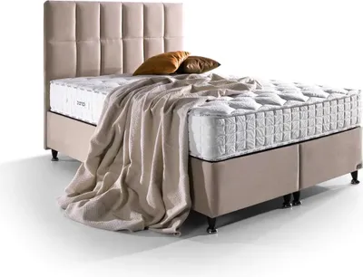 Produktbild von Bambi Boxspringbett Golden Prime 180x200, dekoratives Kopfteil mit Bettkasten