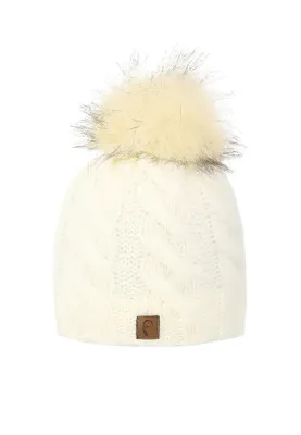 Produktbild von Faera Beanie Bommelmütze mit Zopfmuster Gefüttert One Size