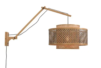 Produktbild von GOOD&MOJO - Wandlampe Bhutan - Bambus/Schwarz - 95x50x55cm