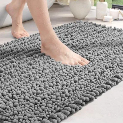 Produktbild von Famanu Badmatte Antirutsch weich und saugfähig - 40 x 60 cm grau
