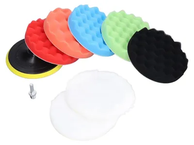 Produktbild von Polierpad - 9-teiliges Set - Einfache Montage - 150 mm Durchmesser - Auto Polierschwamm - Geeignet für Boot und Auto