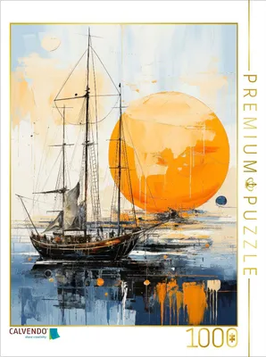 Produktbild von CALVENDO Puzzle Segeln - Abendstimmung | 1000 Teile Lege-Größe 64x48cm Foto-Puzzle für glückliche Stunden