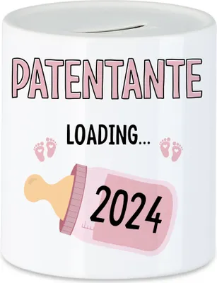 Produktbild von Patentante Loading 2024 Spardose Geschenk Werdende Patentante Babynews mit Ladebalken Schwangerschaft Geschenkidee