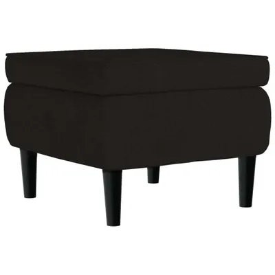 Immagine prodotto di vidaXL Pouf con gambe in legno Velluto nero