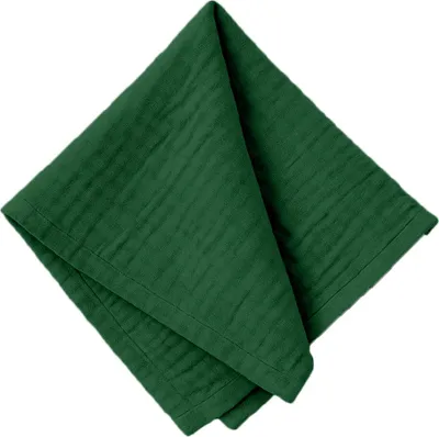 Produktbild von Musselin-Servietten Dunkelgrün 45x45 cm – weiche Tischservietten aus Musselin, Set 10 Stück, natürlich & wiederverwendbar