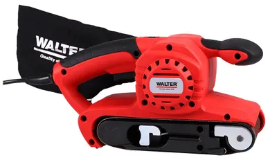Produktbild von WALTER Bandschleifer 800 W, 1 Absaugabdapter, inkl. Staubsack, Schleifband 76 x 457 mm, Bandgeschwindigkeit: 0–380 m/min, werkzeugloser Schleifbandwechsel