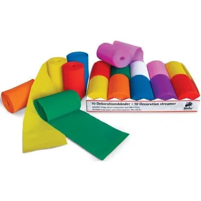 Immagine prodotto di WEROLA 794070000 WEROLA Krepppapier Dekobänder farbsortiert 38 g/qm 10 Rollen