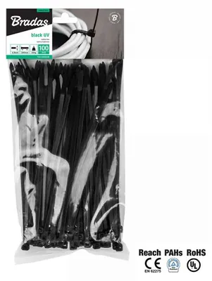 Immagine prodotto di Bradas TS1136250B Clip nera 100 pezzi