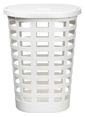 Produktbild von plast team Wäschesammler BOSTON 54 Liter oval weiß