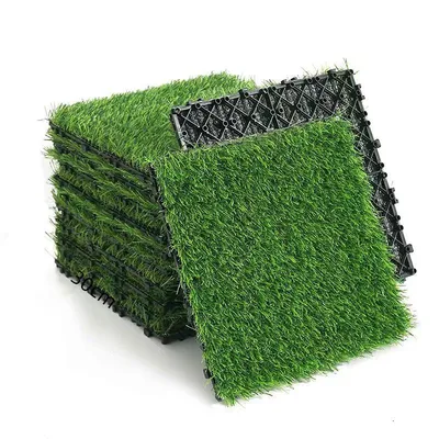 Produktbild von Kunstrasen,Kunstrase Balkon Wetterfest 9 PCS,30x30 cm Rasenfliesen Outdoor,Kunstrase Aussen,Rasenfliesen Bodenbelag für Balkon& Terrasse,Wetterfest
