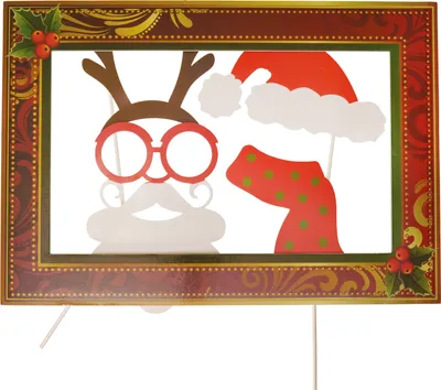 Produktbild von Weihnachten Photo Booth im 4er Set mit Bilderrahmen