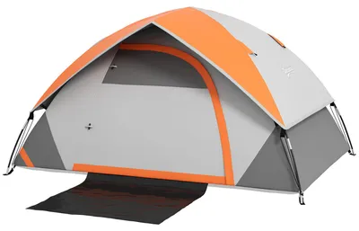 Productafbeelding van Outsunny koepeltent voor 2 personen, lichtgewicht, stabiel, waterdicht, familietent