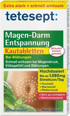 Immagine prodotto di Tetesept Rilassamento gastrointestinale Compresse masticabili 20 Capsule