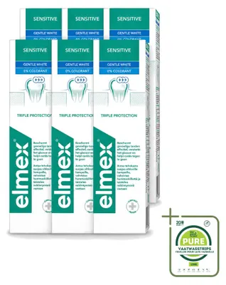Obrázek produktu pro 6 kusů zubní pasty Elmex Sensitive Whitening, 75 ml, velkopack