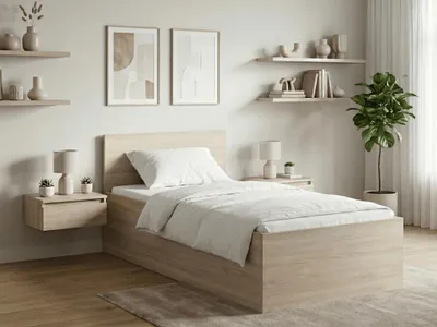 Zdjęcie produktu dla Łóżko SOFIA 90 x 200 cm, dąb sonoma Materac: bez materaca, Stelaż: bez stelaża