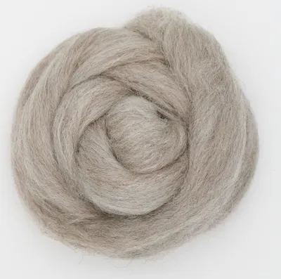 Produktbild von Masham Kammzug 50gr. Hellgrau / Beige - Filzwolle zum basteln