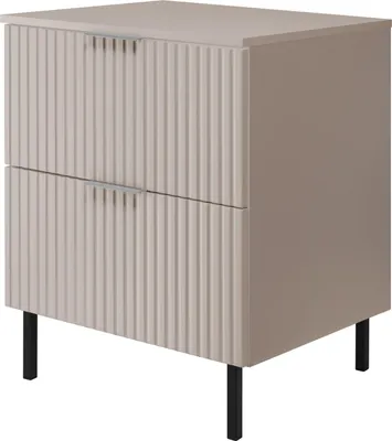 Immagine prodotto di Mobiletto, nero opaco, 60 x 77 x 46 cm, maniglia nera, gambe nere + piano di lavoro
