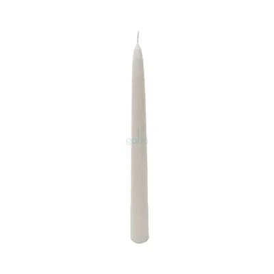 Obrázok produktu pre SVIEČKA KÓNICKÁ driapaná 2,2x23cm perleť BIELA
