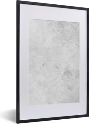 Produktbild von MuchoWow® Gerahmtes Poster Marmor - Textur - Grau - Marmoroptik 40x60 cm - Poster mit Schwarzem Bilderrahmen Wandposter Rahmen Foto Bilder - Poster in Rahmen
