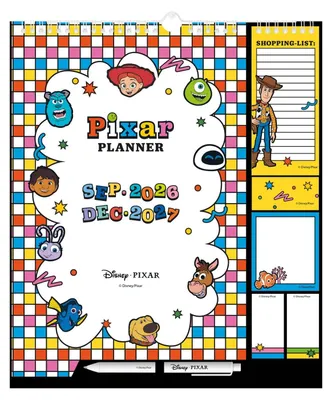 Zdjęcie produktu dla Planer ścienny Disney Pixar na rok 2026/27, format 30 x 34 cm