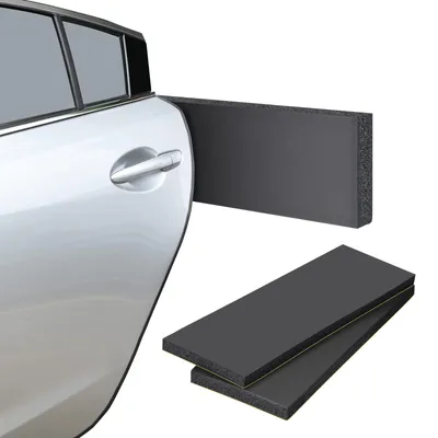 Image de Lot de 2 protections murales - Protection contre les chocs de voitures - Protection pour portes de garage - Protection automobile - Adhésives - 42 x 15 x 2 cm