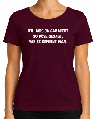 Immagine prodotto di Non l'ho detto così male come lo intendevo io divertente detto sarcastico Maglietta da donna, Borgogna, XL